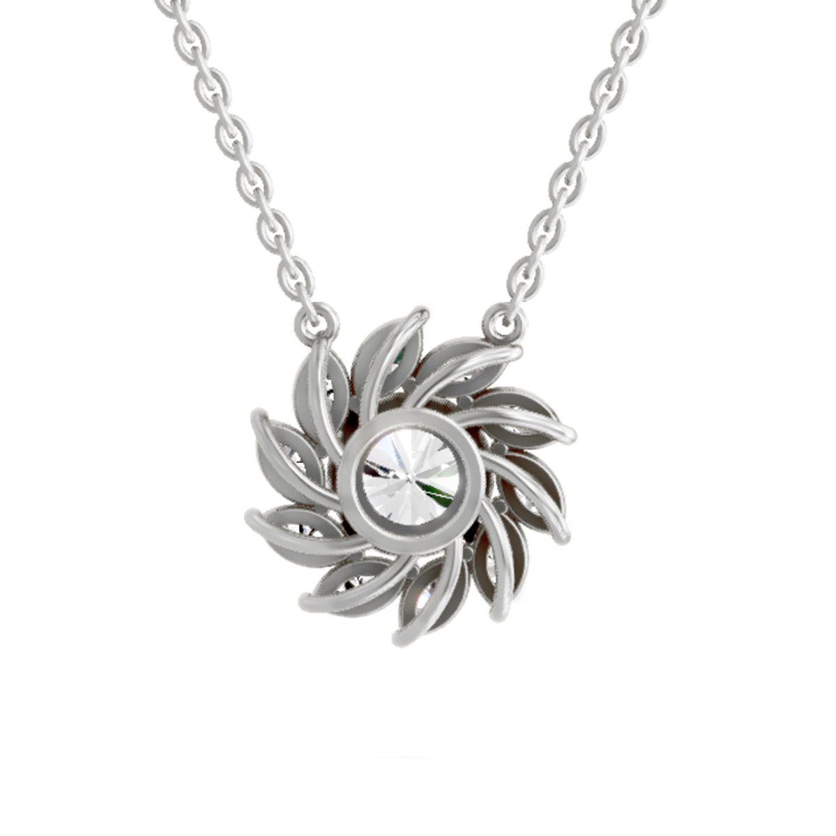 Delicate Floral Diamond Necklace