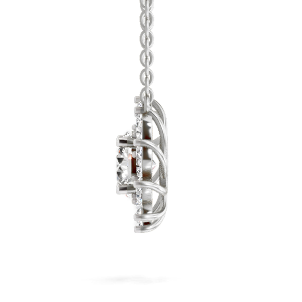 Delicate Floral Diamond Necklace