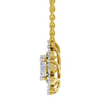 3.30 Carat Floral Diamond Necklace 14K - Rose Gold
