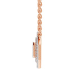 Brilliant Emerald-Cut Halo Diamond Necklace