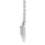 Brilliant Emerald-Cut Halo Diamond Necklace