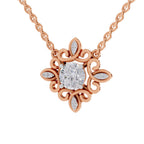 Luminous Halo Diamond Necklace