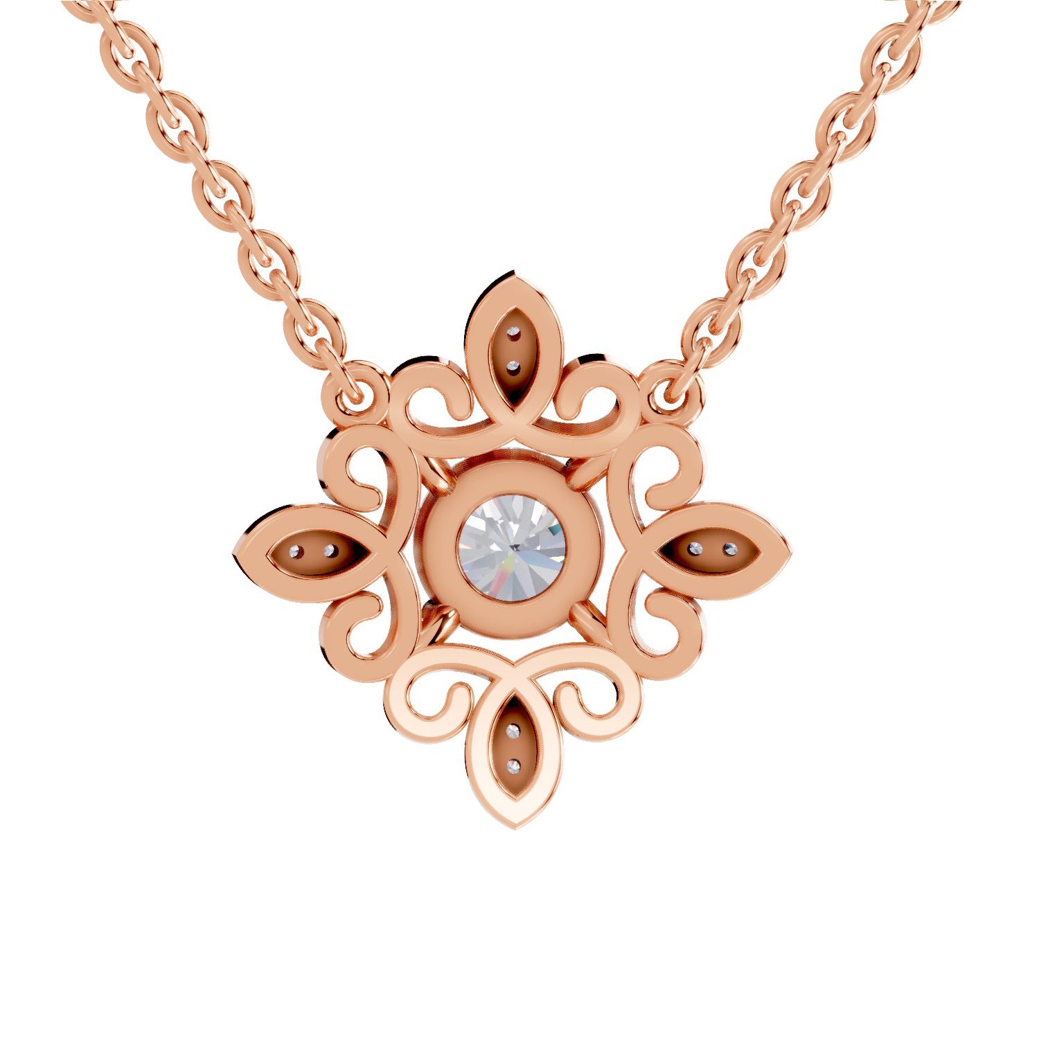 Luminous Halo Diamond Necklace