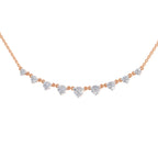 2.97 Carat Diamond Necklace 14K - Rose Gold