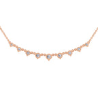 2.97 Carat Diamond Necklace 14K - Rose Gold