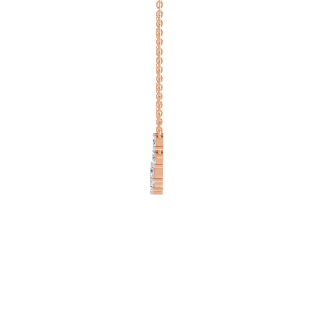 2.97 Carat Diamond Necklace 14K - Rose Gold