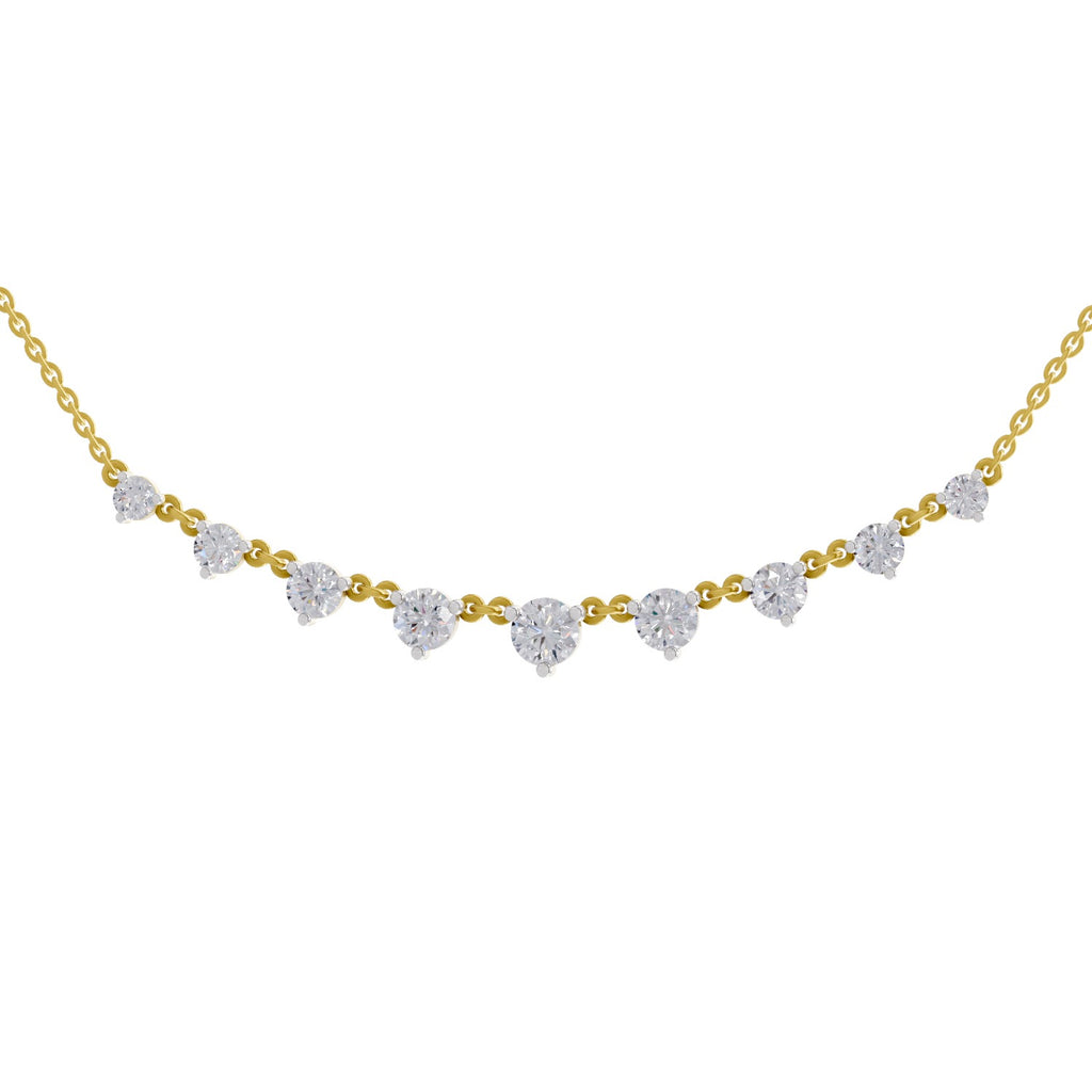 2.97 Carat Diamond Necklace 14K