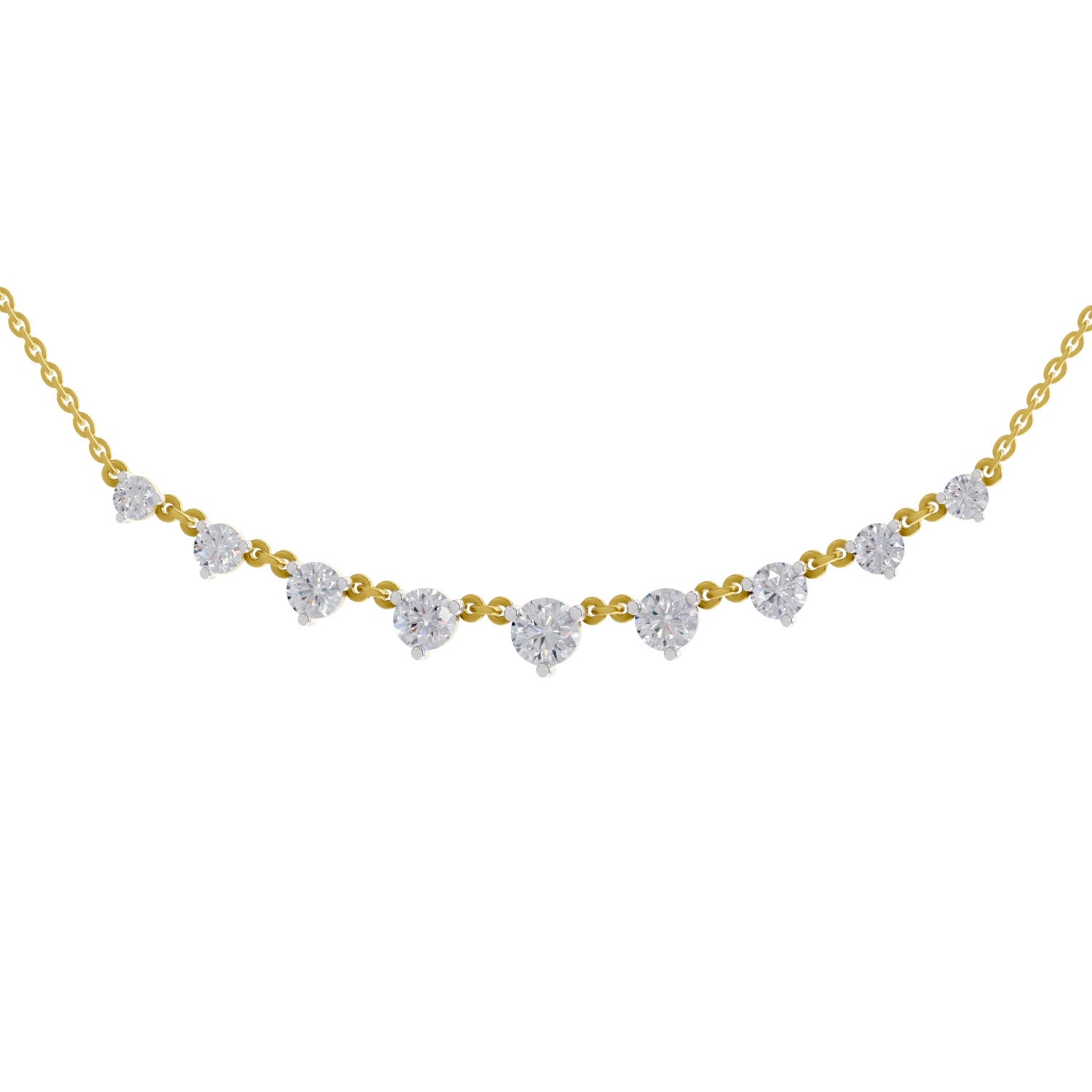 2.97 Carat Diamond Necklace 14K