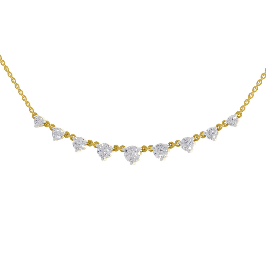 2.97 Carat Diamond Necklace 14K