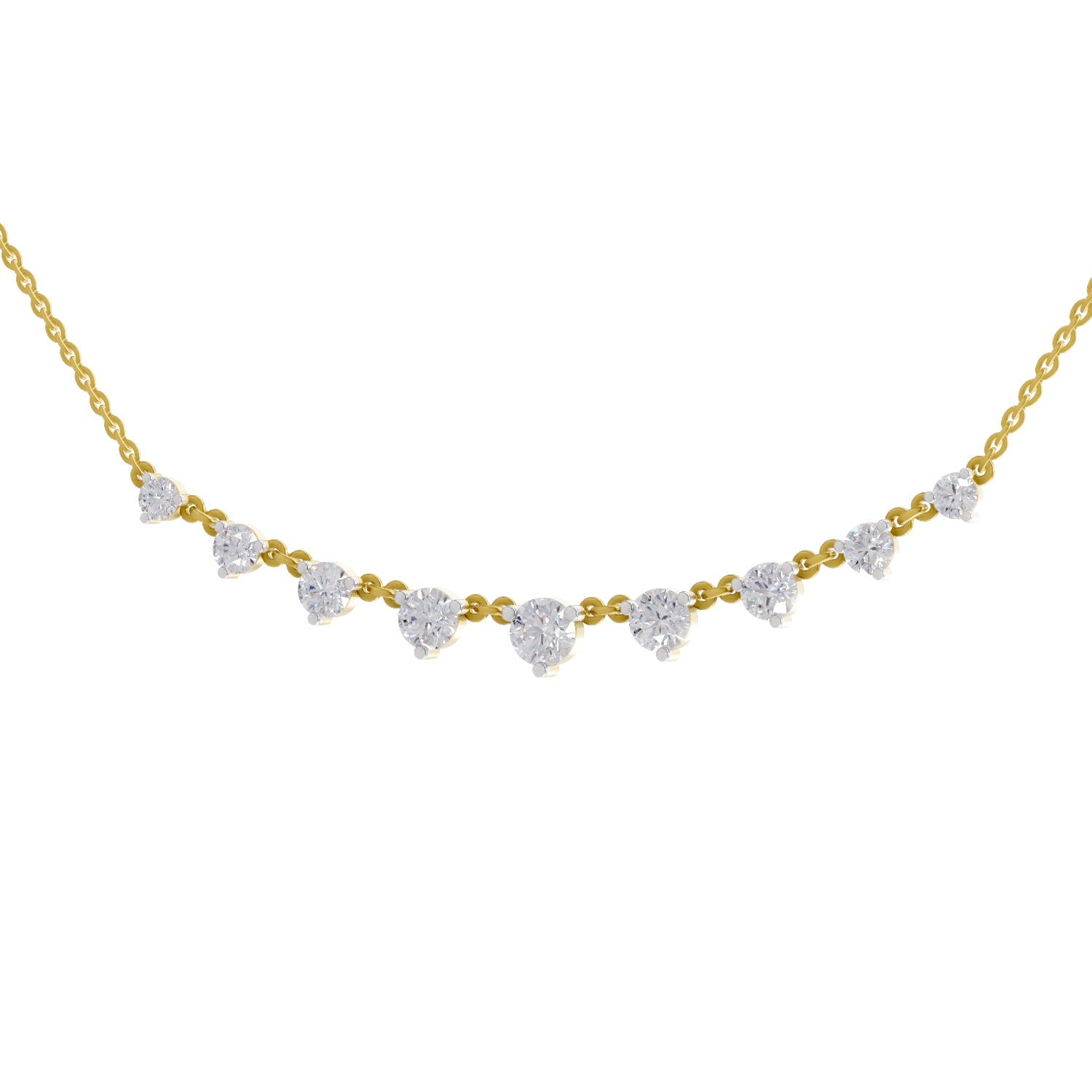 2.97 Carat Diamond Necklace 14K