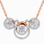 1.94 Carat Celestia Trio Diamond Pendant Necklace 14K - Rose Gold