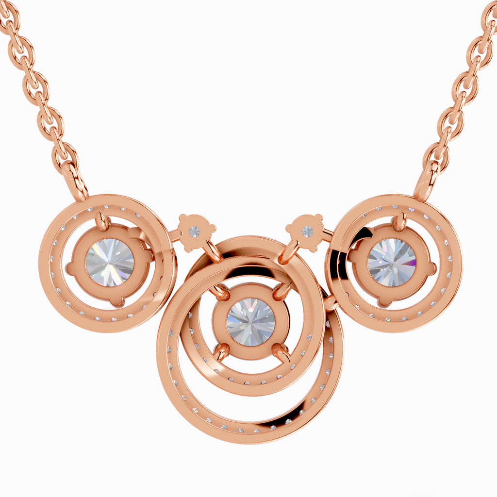 1.94 Carat Celestia Trio Diamond Pendant Necklace 14K - Rose Gold