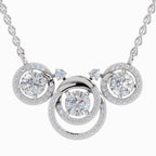 1.94 Carat Celestia Trio Diamond Pendant Necklace 14K - White Gold