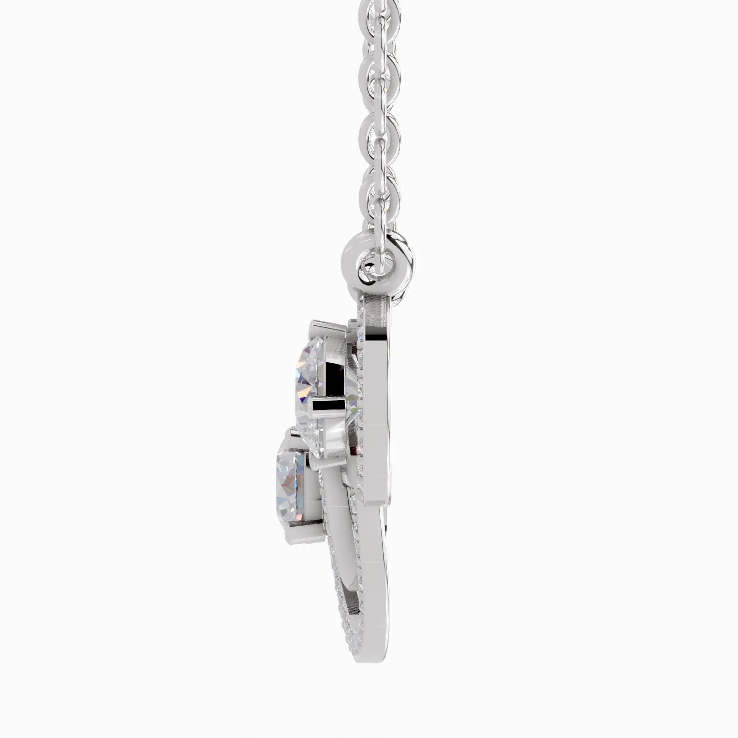 1.94 Carat Celestia Trio Diamond Pendant Necklace 14K - White Gold