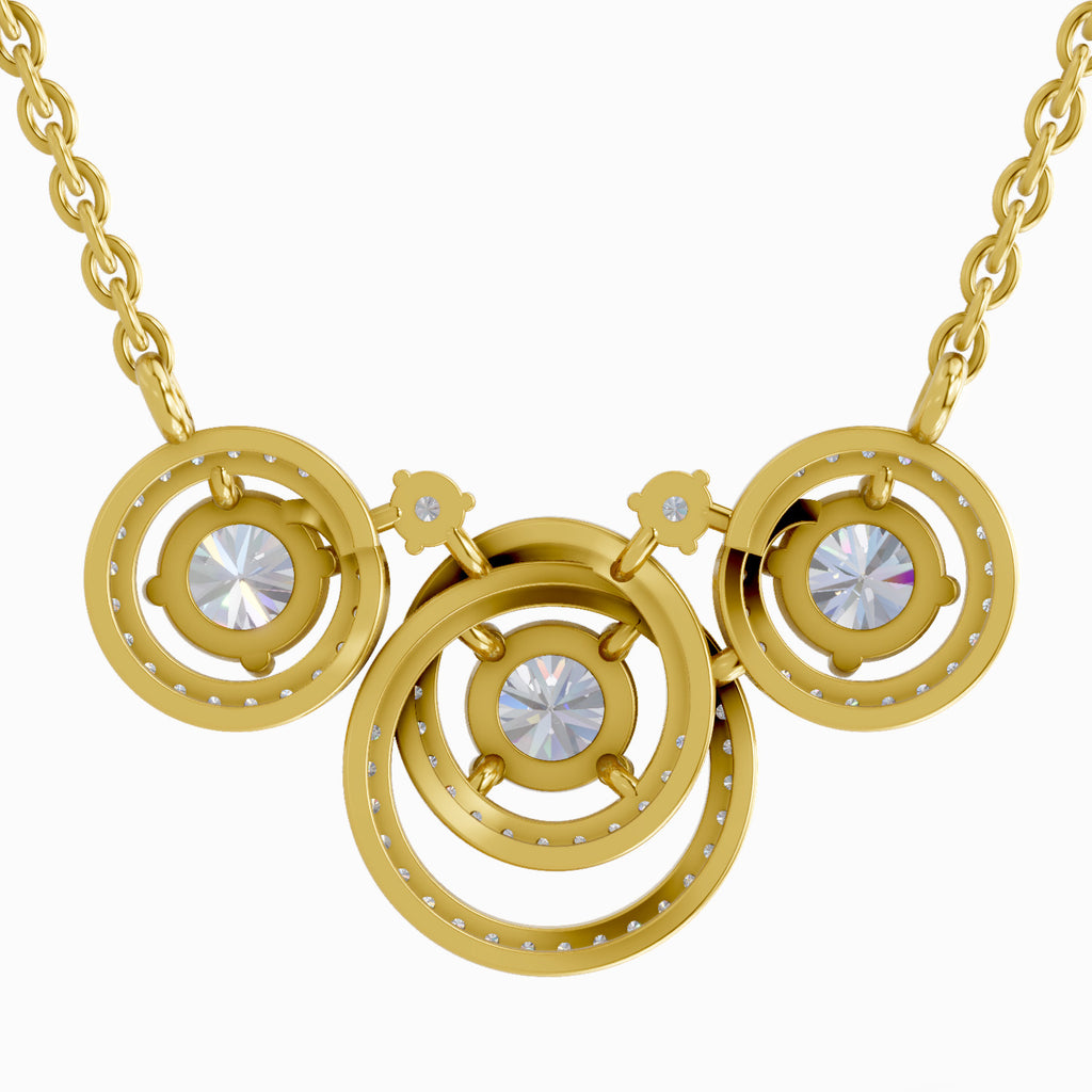 1.94 Carat Celestia Trio Diamond Pendant Necklace 14K