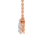 2.80 Carat Graduated Curved Diamond Necklace 14K - Rose Gold