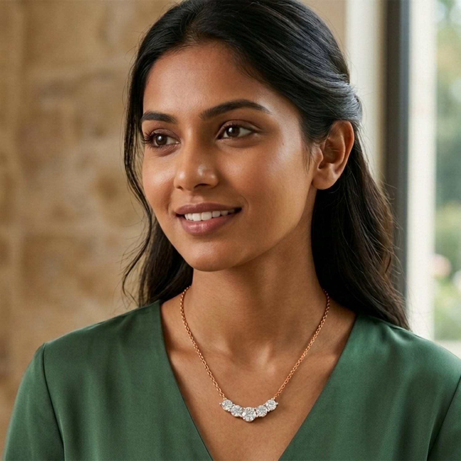 Exquisite Graduated Diamond Necklace