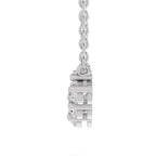 2.80 Carat Graduated Curved Diamond Necklace 14K - White Gold