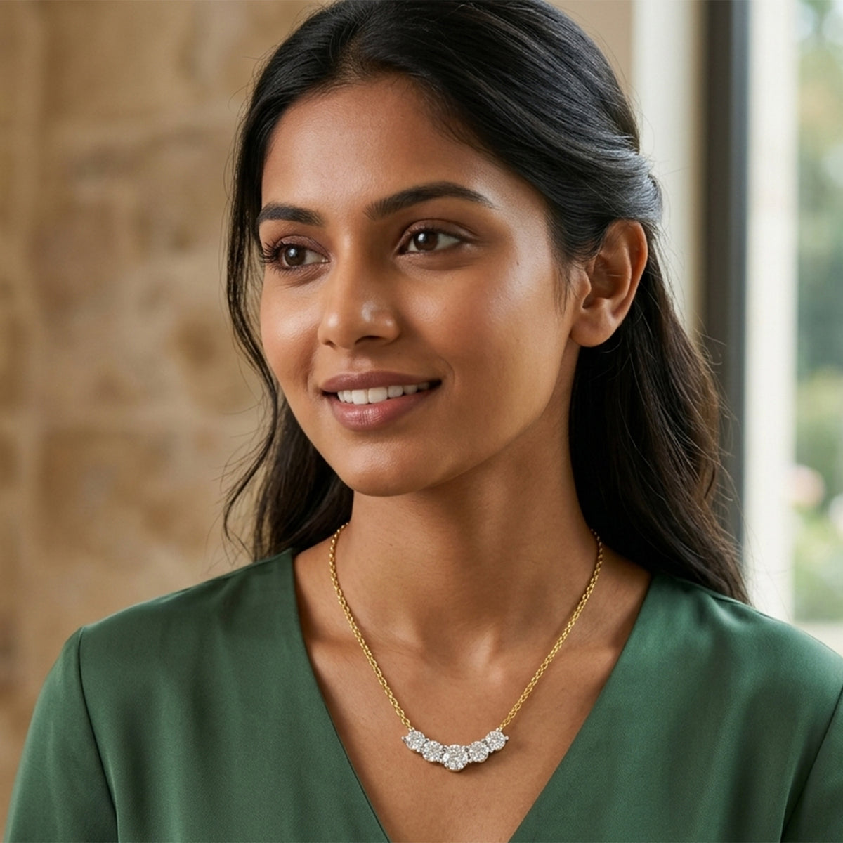 Exquisite Graduated Diamond Necklace