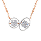 2.5 Carat Eternal Duo Diamond Pendant Necklace 14K - Rose Gold