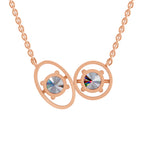 2.5 Carat Eternal Duo Diamond Pendant Necklace 14K - Rose Gold