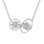 2.5 Carat Eternal Duo Diamond Pendant Necklace 14K - White Gold