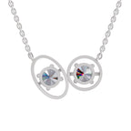 2.5 Carat Eternal Duo Diamond Pendant Necklace 14K - White Gold