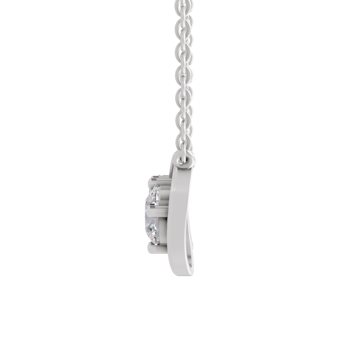 2.5 Carat Eternal Duo Diamond Pendant Necklace 14K - White Gold