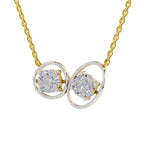2.5 Carat Eternal Duo Diamond Pendant Necklace 14K