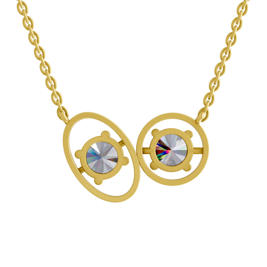 2.5 Carat Eternal Duo Diamond Pendant Necklace 14K
