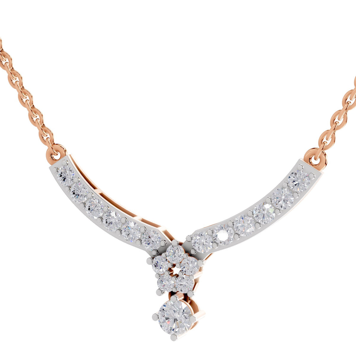 Captivating Cluster Diamond Necklace