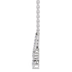 1.22 Carat Diamond Necklace with Cluster Drop 14K - White Gold