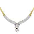 1.22 Carat Diamond Necklace with Cluster Drop 14K