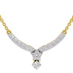 1.22 Carat Diamond Necklace with Cluster Drop 14K