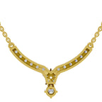 1.22 Carat Diamond Necklace with Cluster Drop 14K