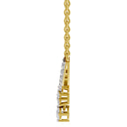 1.22 Carat Diamond Necklace with Cluster Drop 14K