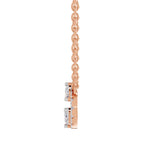 0.98 Carat Pear Shape Infinity Diamond Necklace 14K - Rose Gold