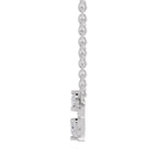 0.98 Carat Pear Shape Infinity Diamond Necklace 14K - White Gold