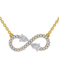 0.98 Carat Pear Shape Infinity Diamond Necklace 14K