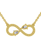 0.98 Carat Pear Shape Infinity Diamond Necklace 14K