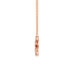 1.91 Carat Pear Floral Drop Diamond Necklace 14K - Rose Gold