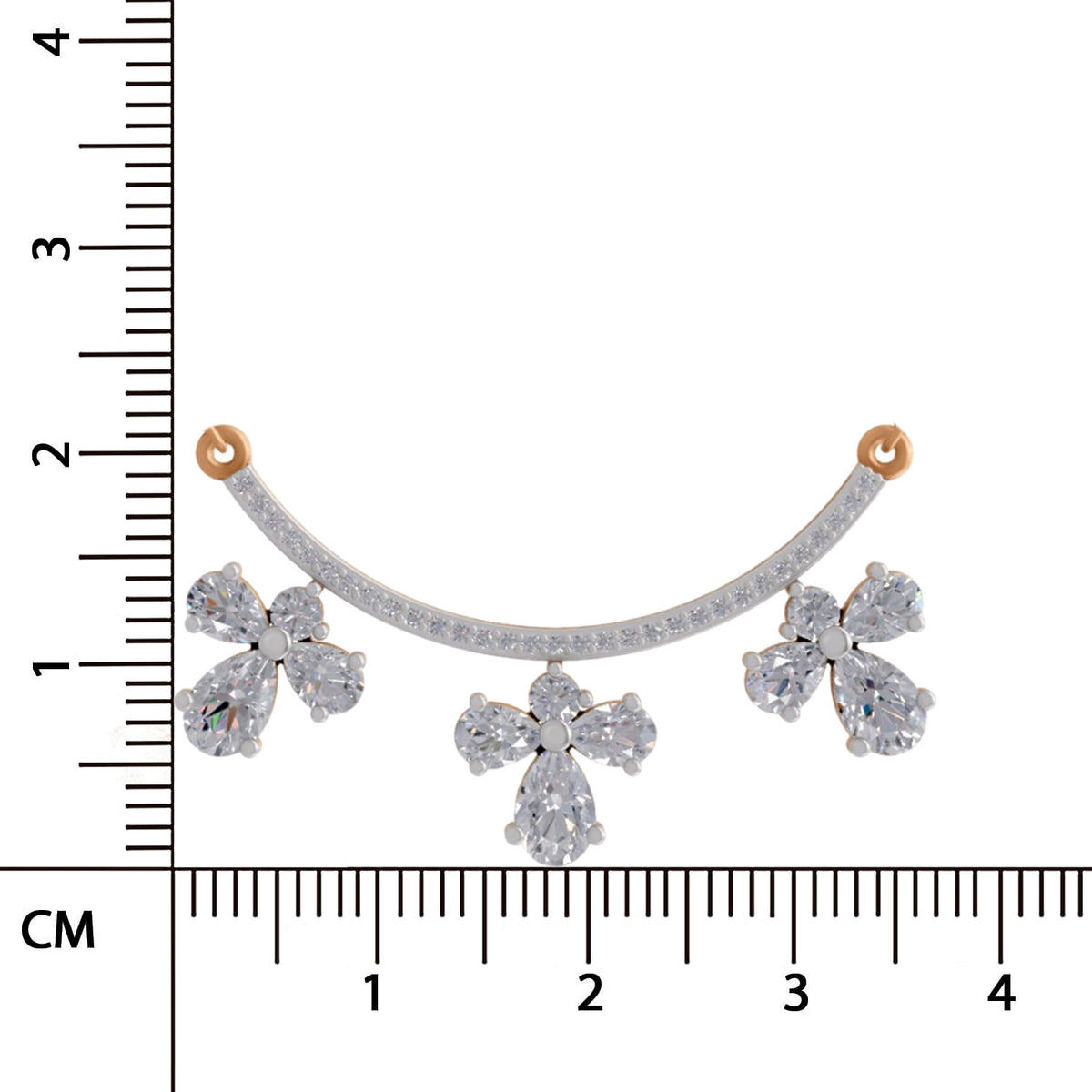 Majestic Pear Floral Diamond Necklace