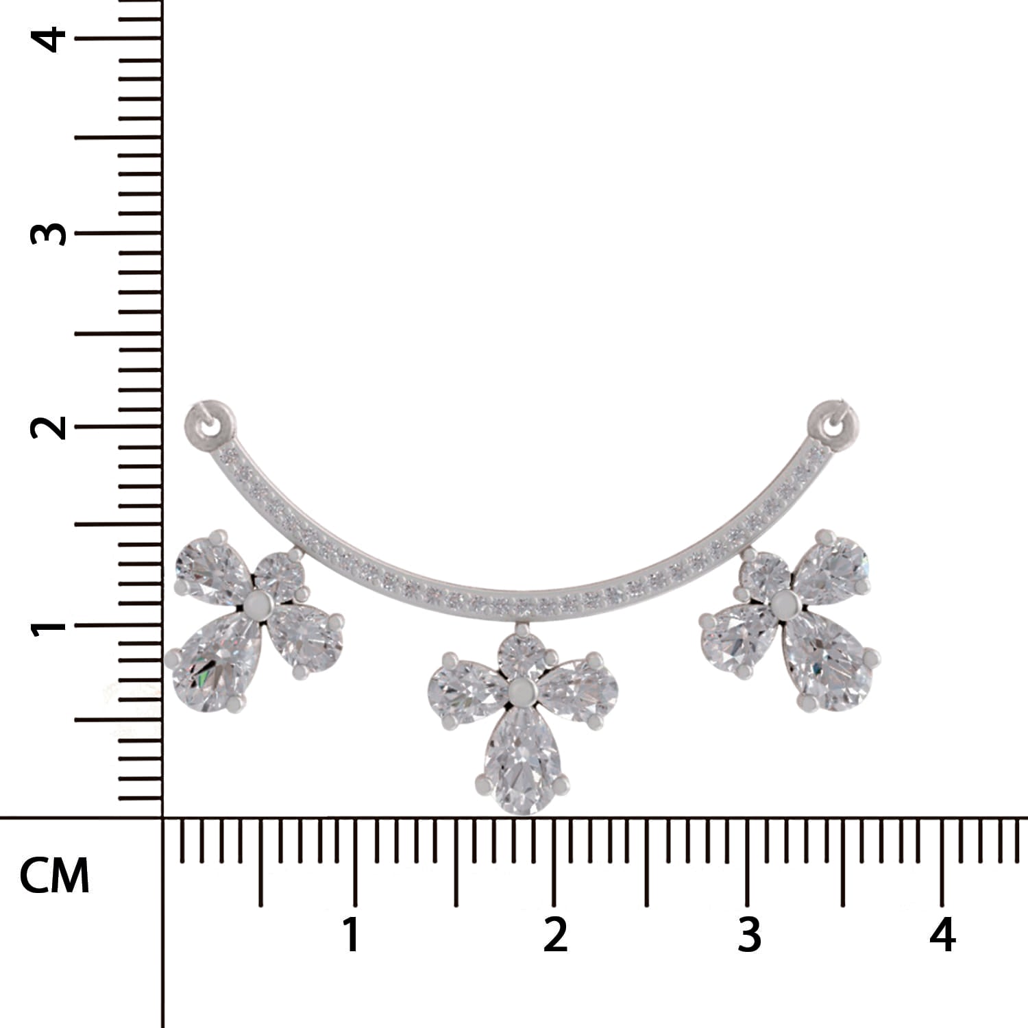 Majestic Pear Floral Diamond Necklace