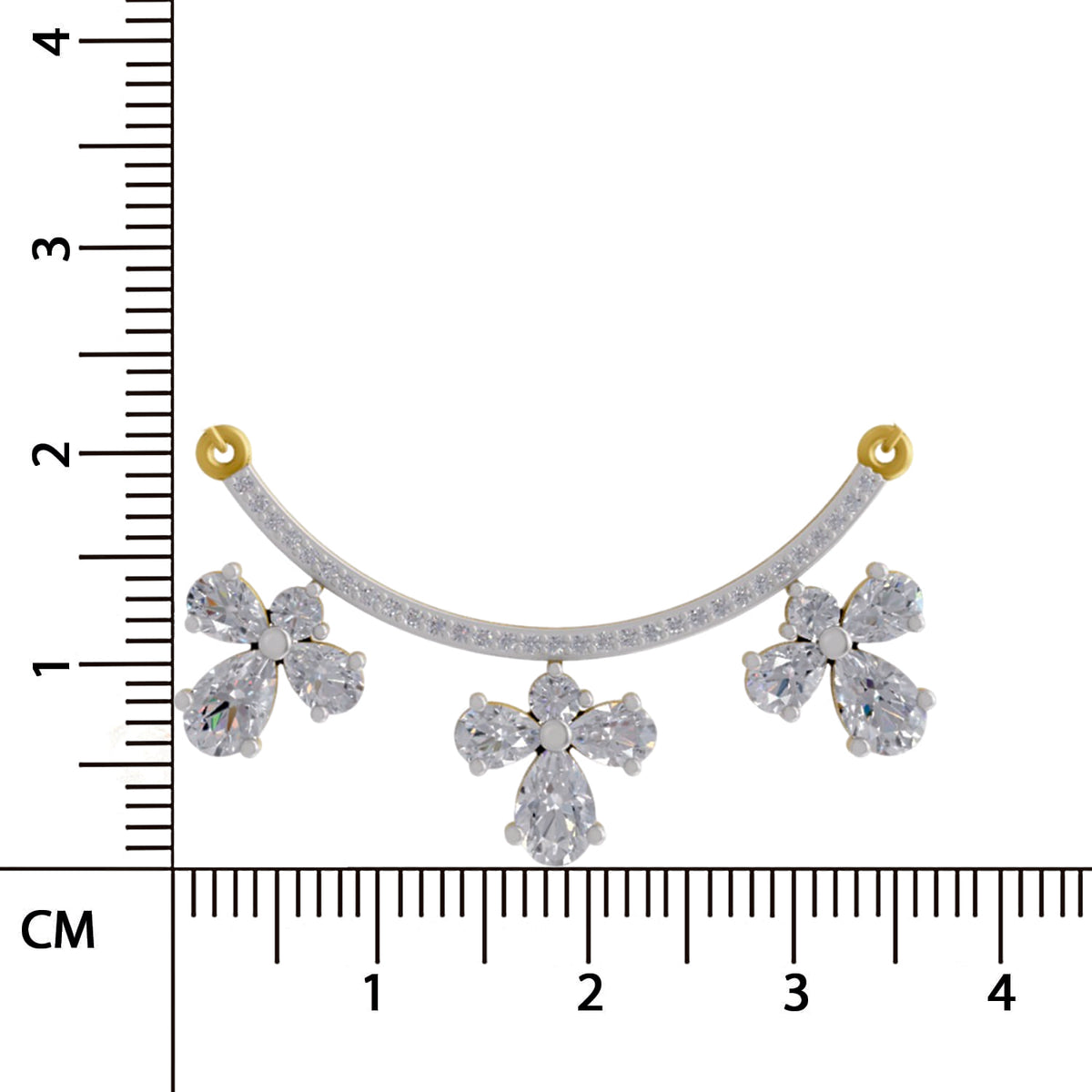 Majestic Pear Floral Diamond Necklace