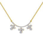 1.91 Carat Pear Floral Drop Diamond Necklace 14K