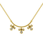 1.91 Carat Pear Floral Drop Diamond Necklace 14K