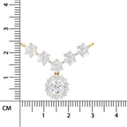 Exquisite Round Floral Diamond Necklace