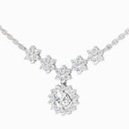 Exquisite Round Floral Diamond Necklace