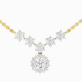 1.16 Carat Round Floral Necklace 14K