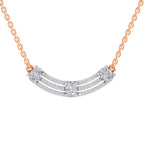 1.1 Carat Trinity Diamond Pendant Necklace 14K - Rose Gold